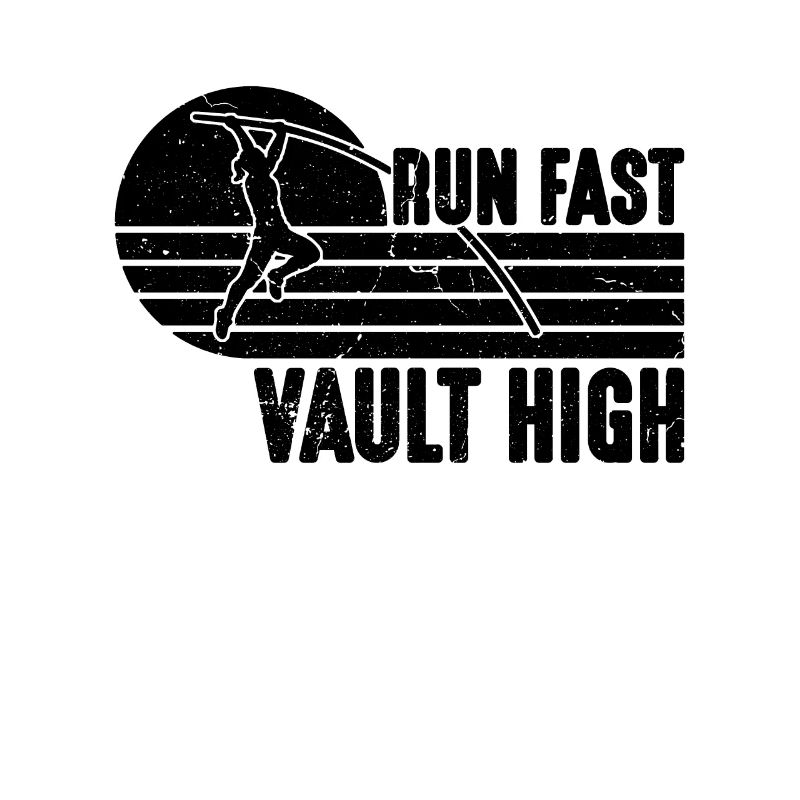 Run Fast Vault High Track And Field Pole Vaulter