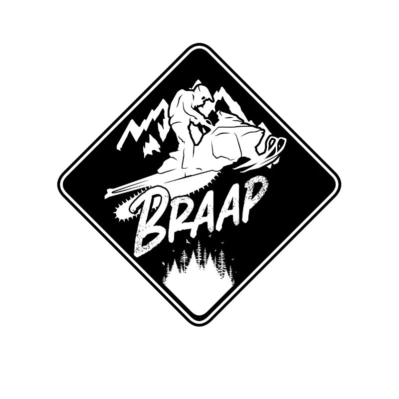 Braap Mountain Snowmobile Riding Snowmobile Racer