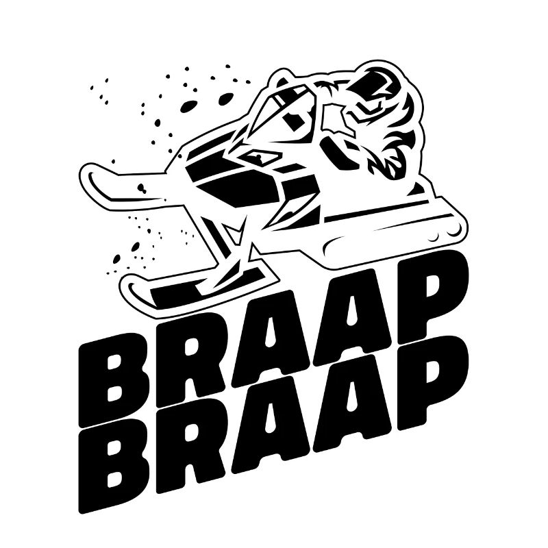 Braap Braap Snowmobile Riding Snowmobile Racer