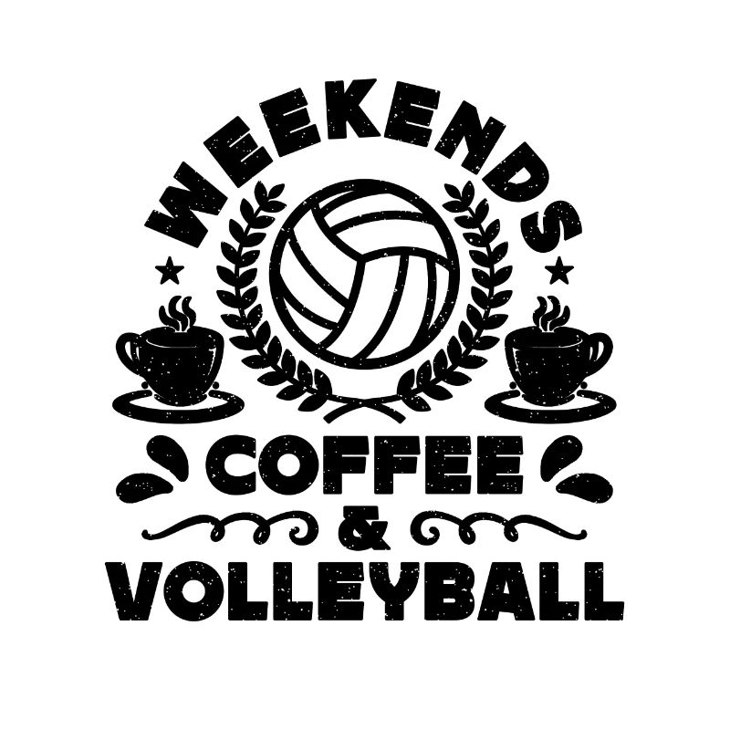 Weekends Coffee & Beach Holiday Volleyball Player