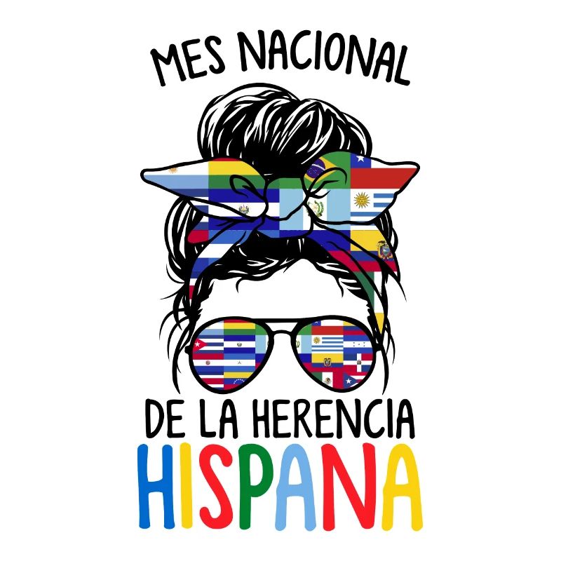 Mes Nacional De La Herencia Hispana Messy Bun