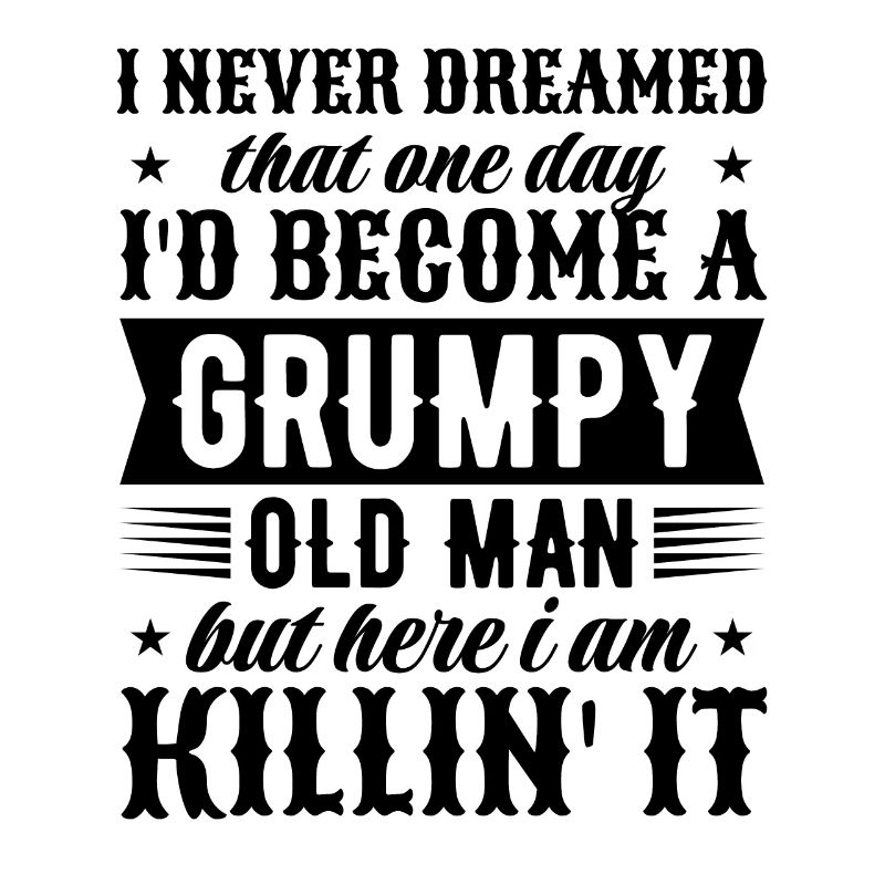 Grandpa Grandfather Pensioner Become A Grumpy Old Man