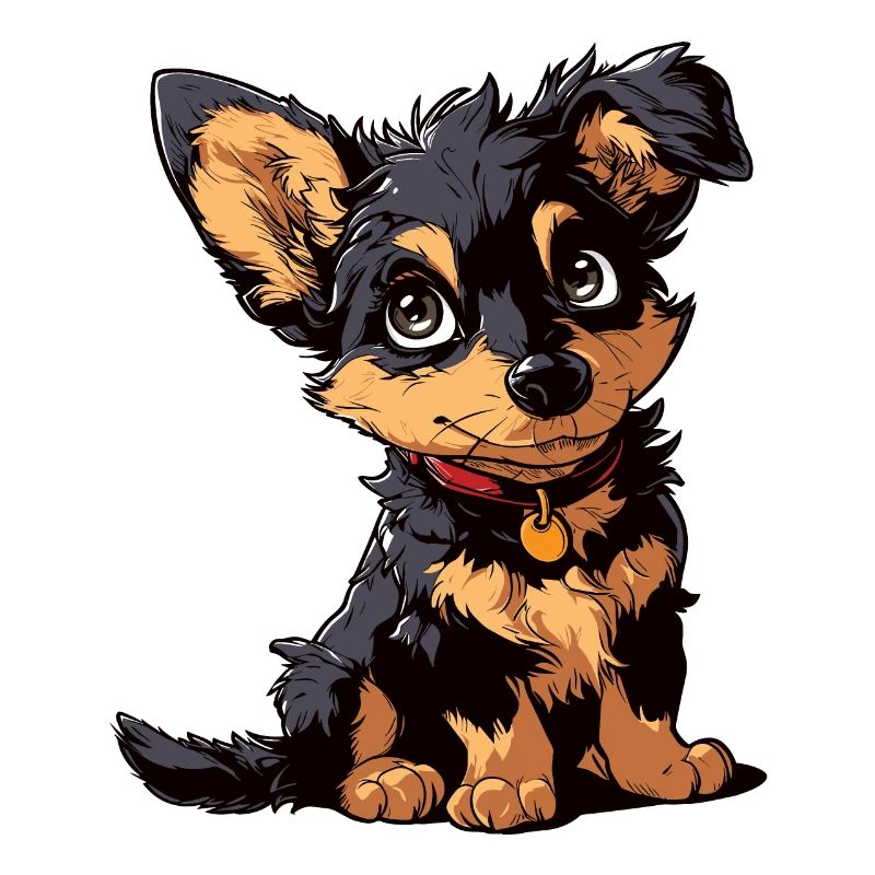 Chiots avec de mignons yeux de chien