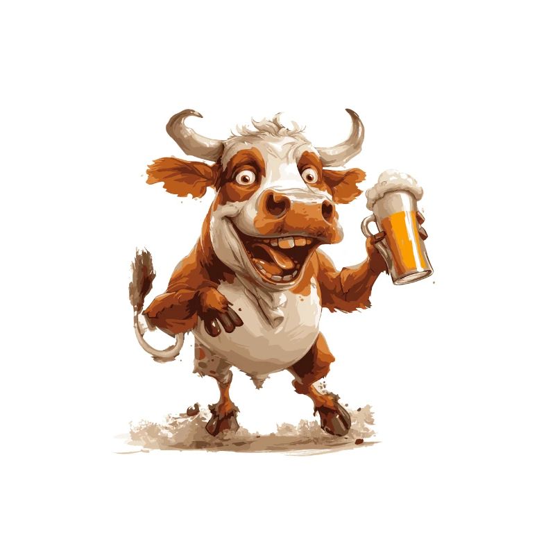 Kuh Bier Lustig