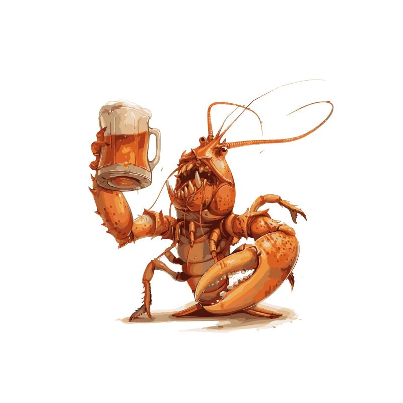 Lobster Crab Beer Funny