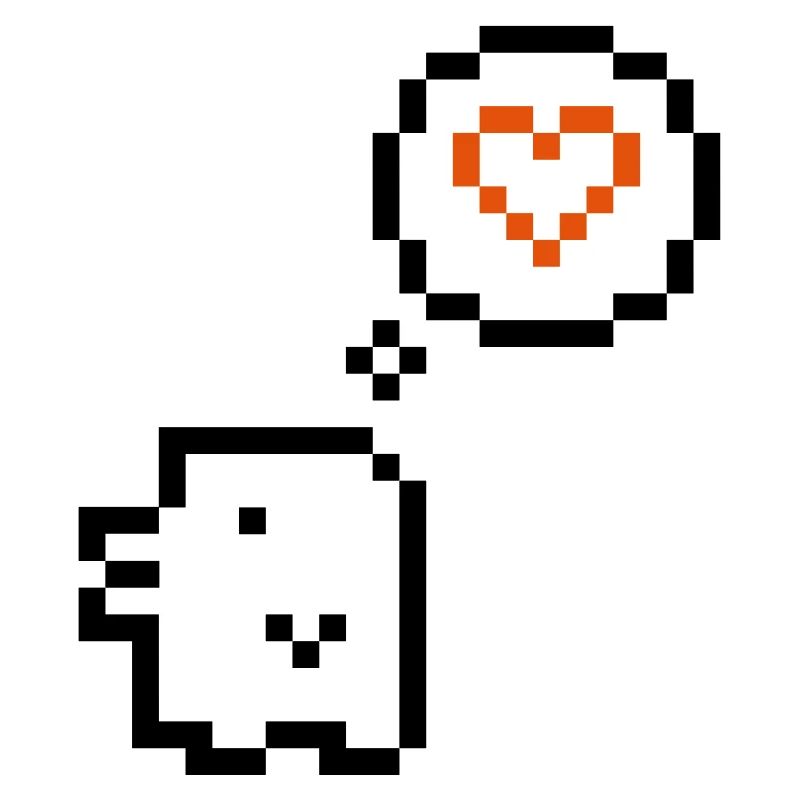 Retro 8 bit pixel love