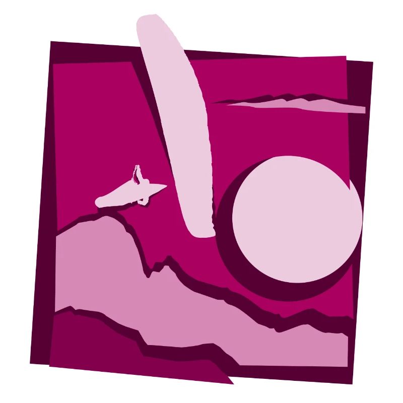 Paragleiter Papierschnitt Gleitschirm pink