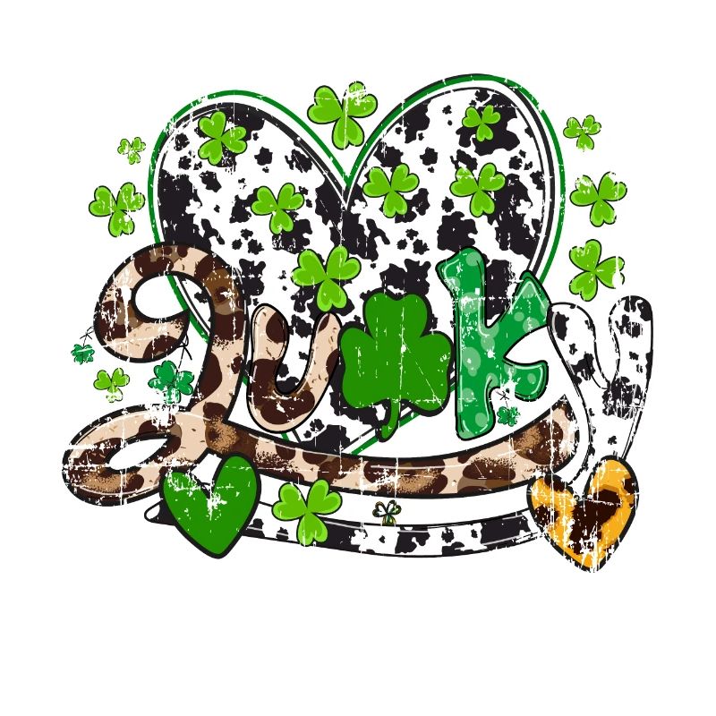 St Patrick’s day, Shamrock, Clover Distressed