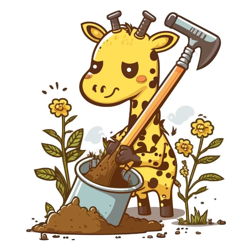 Giraffen-Gärtner