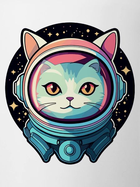 Illustration de chat astronaute