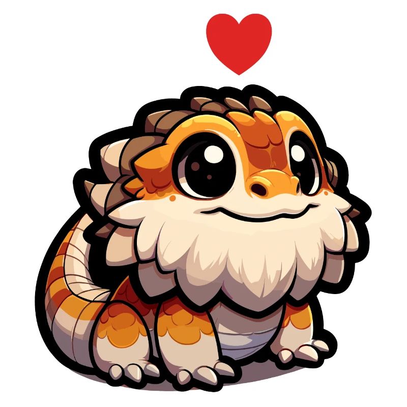 Mignon bébé dragon barbu