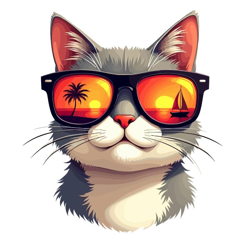 A cat wearing sunglasses