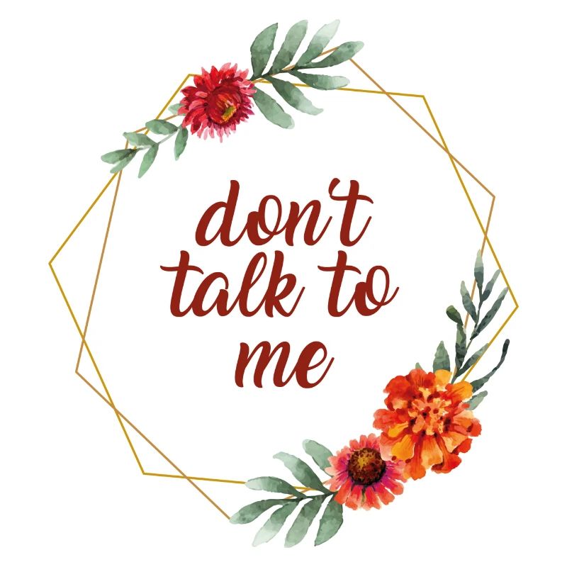 dont talk to me Blumenrahmen Geschenk Idee