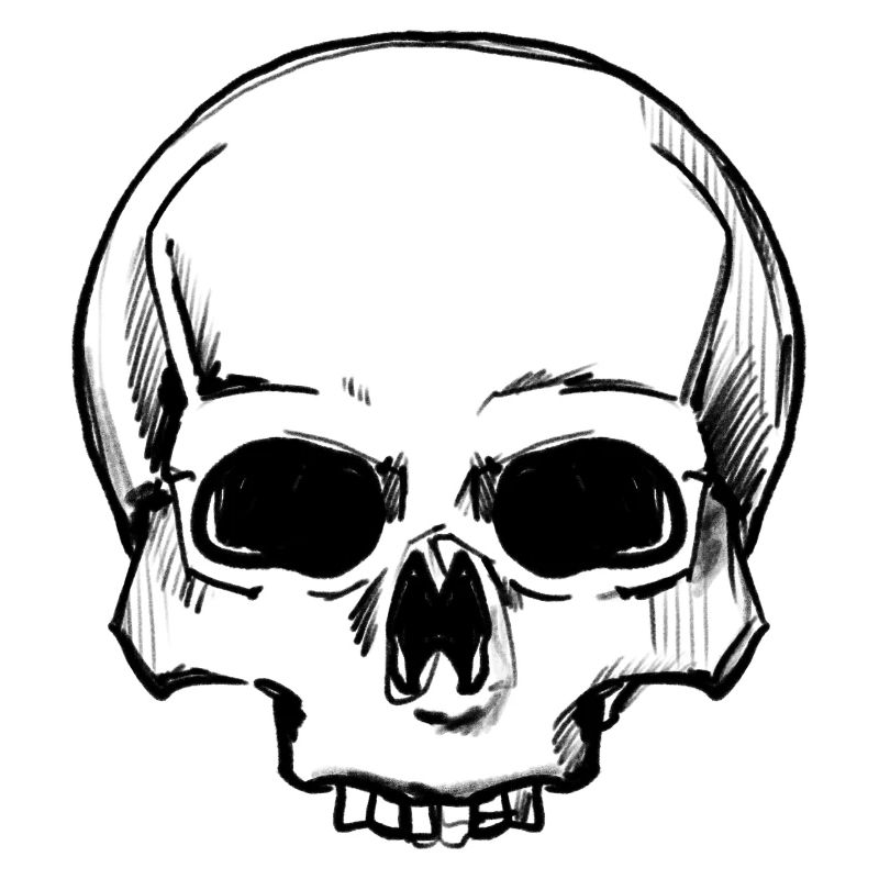 Skull - Bleistift-Zeichnung