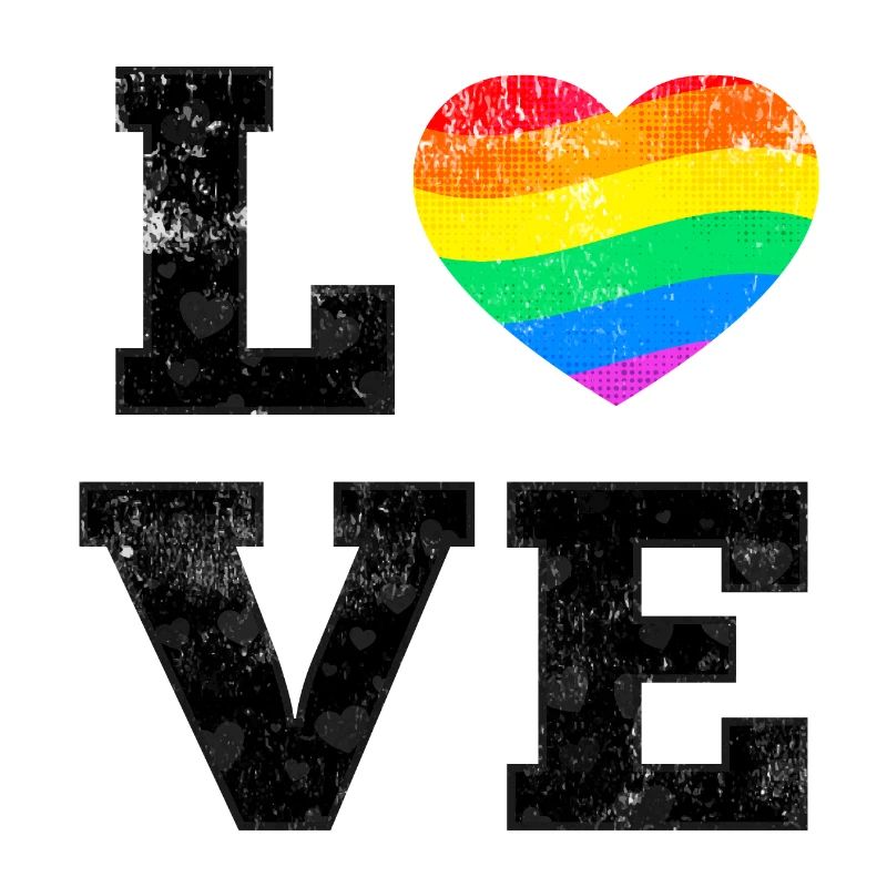 Love Pride Coeur arc-en-ciel