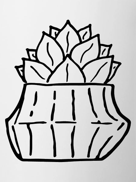 Hand-painted cactus