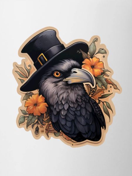 Crow with Top Hat Halloween