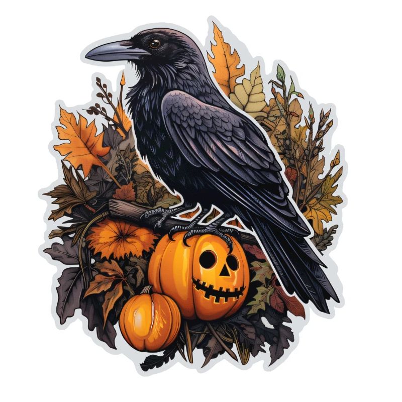 Halloween Krähe Kürbisgewächs 2