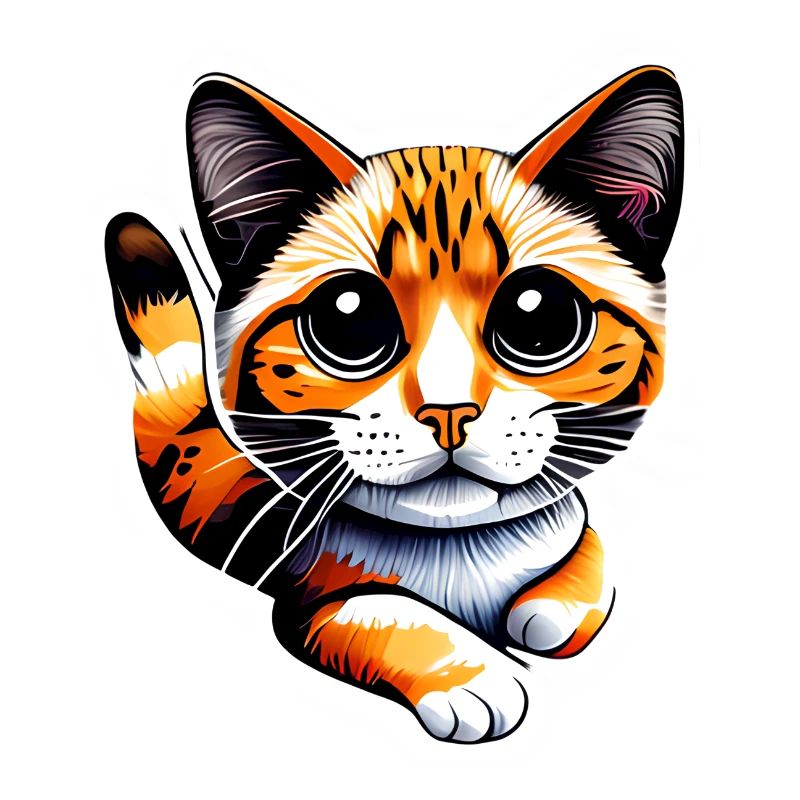 Eine orangefarbene Katze mit ihrem leuchtenden Fell,