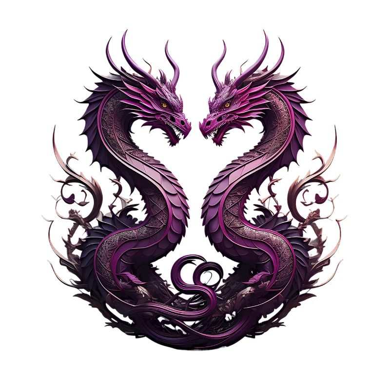 Two Mystical Dragons