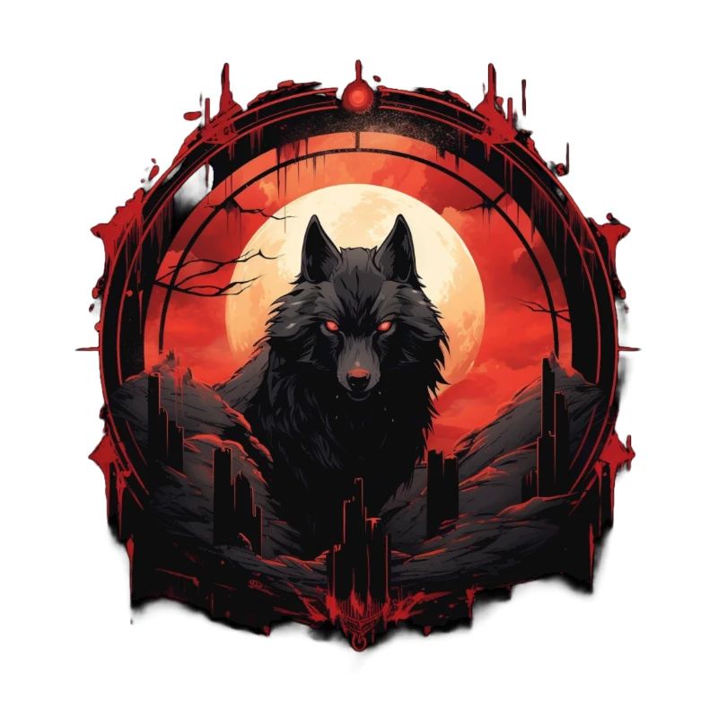 Cercle de loups dystopique