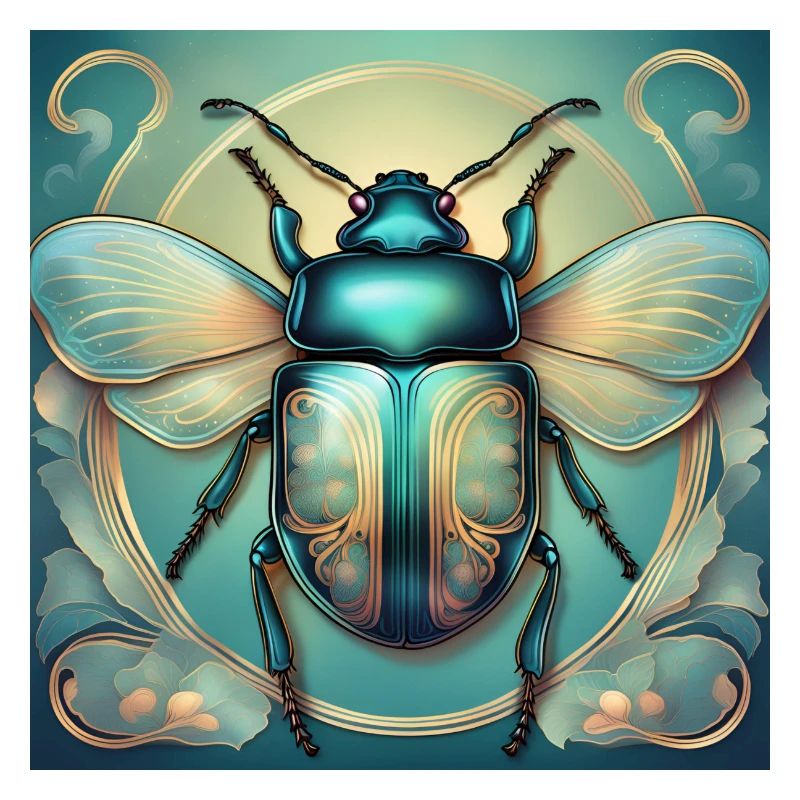 Fantaisie d'insecte turquoise
