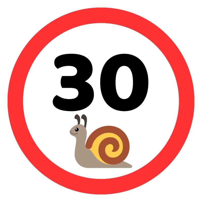 30 km pro Stunde Schnecke
