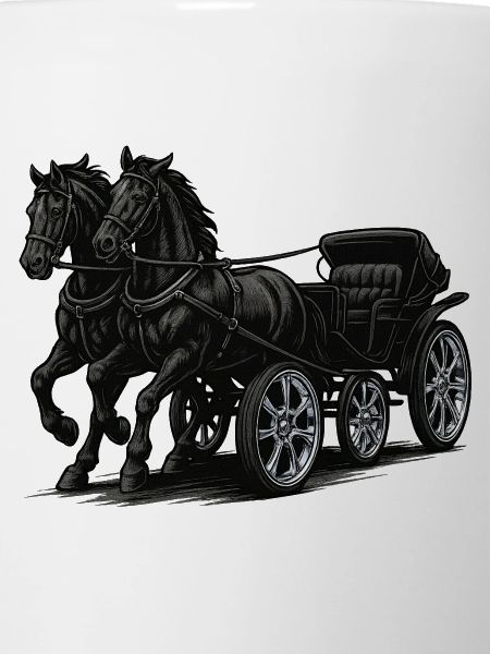 Carriage with modern chrome rims