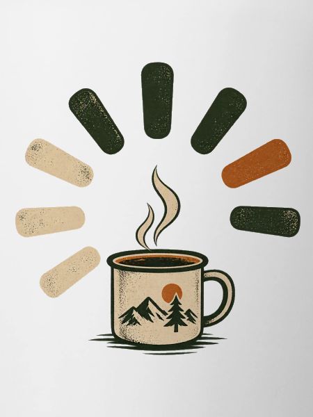 Dampfende Kaffeetasse