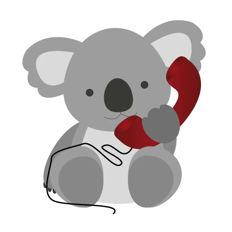 Koala Baby mit Telefon - Australien - Geschenkidee