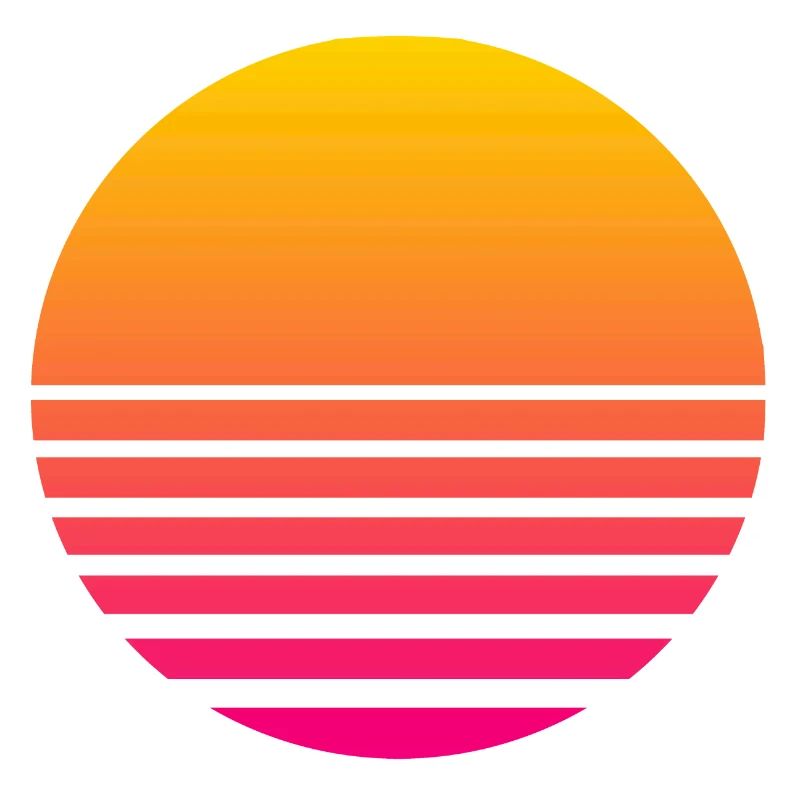 Outrun Retro Sonne