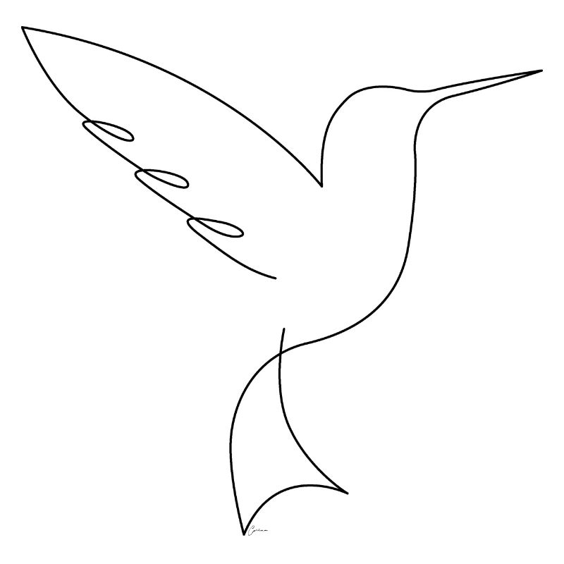 dessin au trait - oiseau