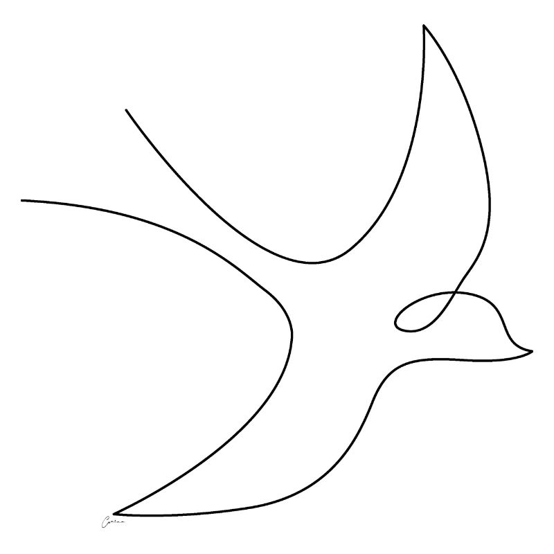 dessin au trait - oiseau