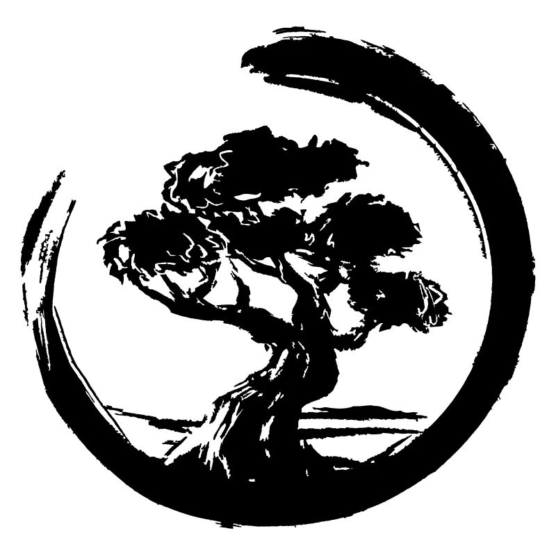 Horizont mit vintage Bonsai