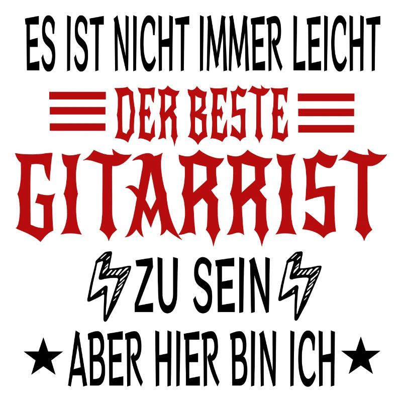 Bester Gitarrist Rock E-Gitarre Musiker Spruch