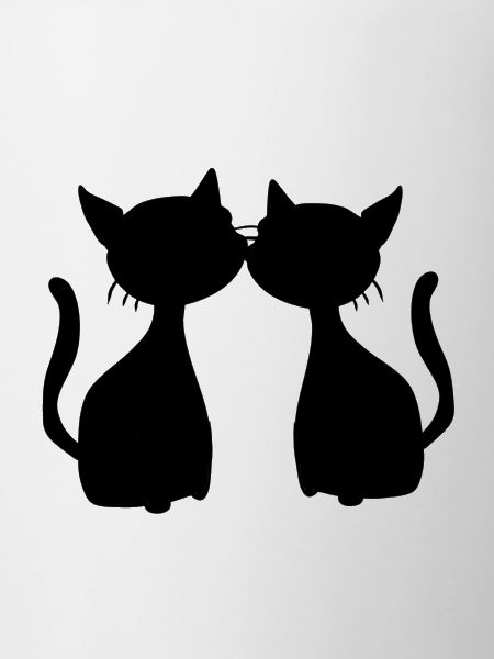 two cats symbol friends cat