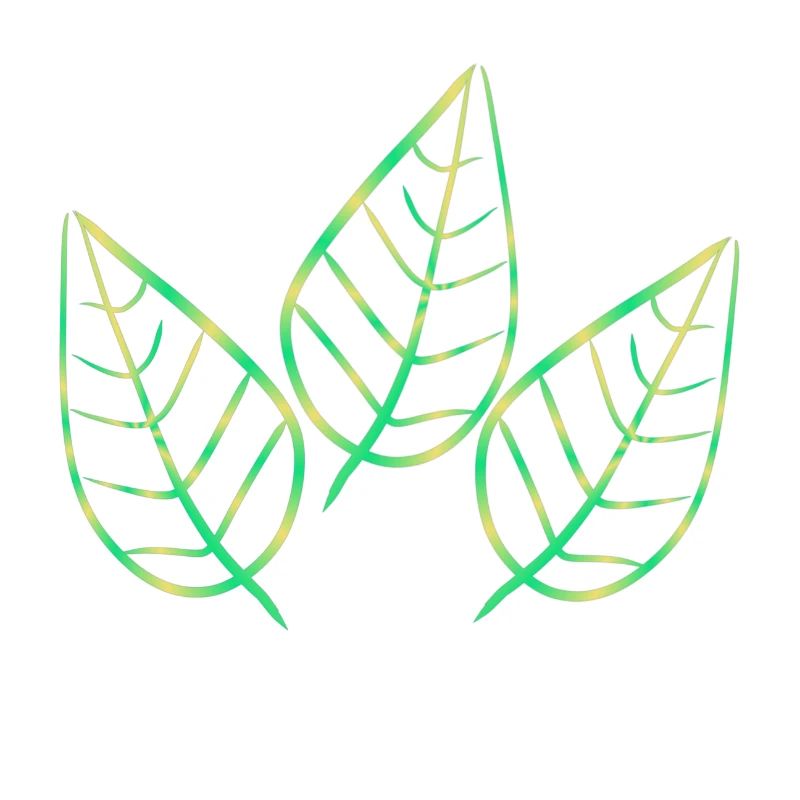 Symbole de feuille nature vert trois feuilles
