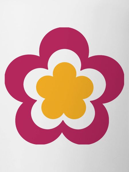 70s Flower Pattern Violet, Fascife,