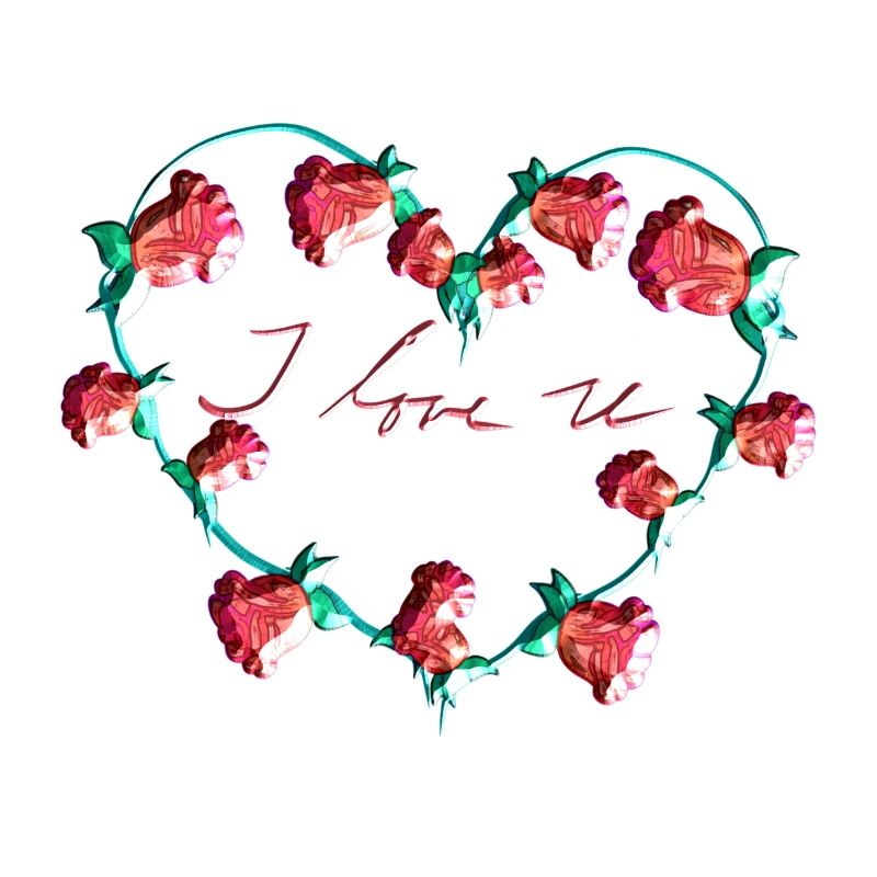 rote pflanzen herz blume ich liebe dich