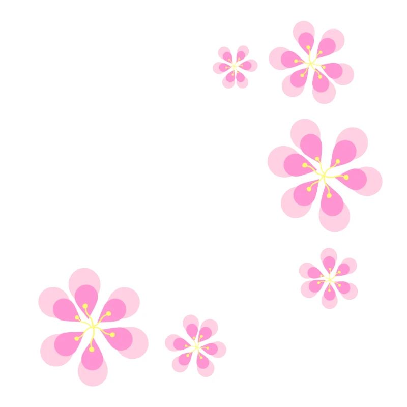 Pink Flowers Pattern Shape Plant