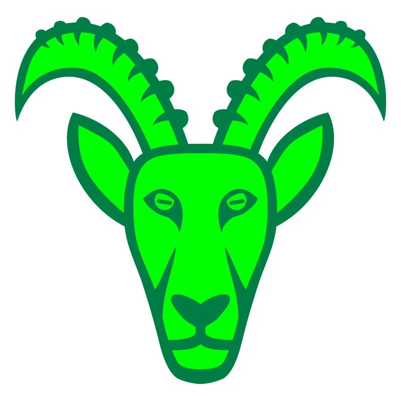 Steinbock Maskottchen Logo
