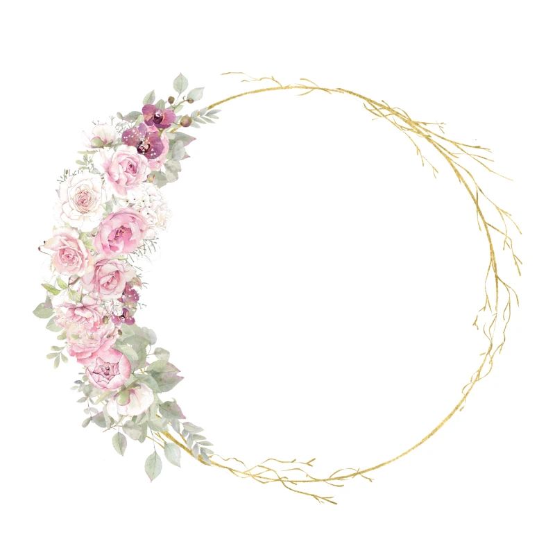 Flowers Circle Roses customizable
