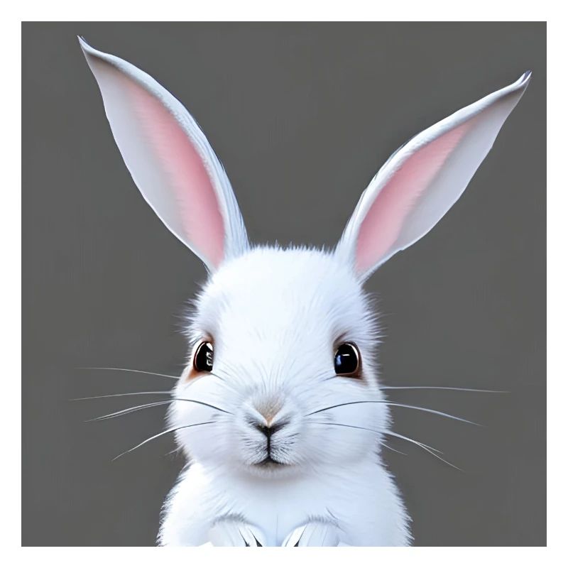 Lapin blanc mignon lapin de Pâques