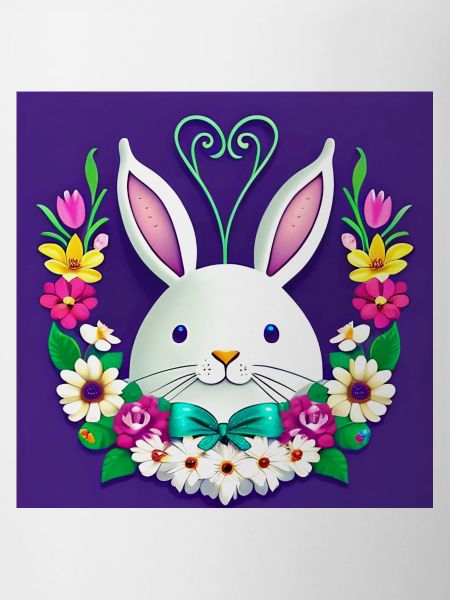 Flowers and Easter Bunny
