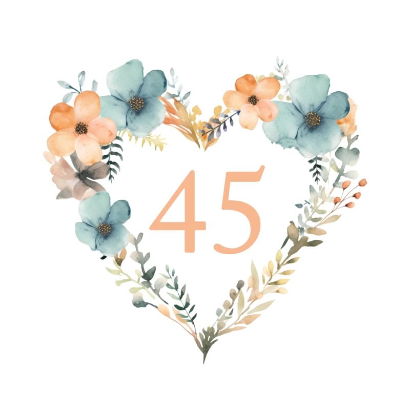 45! - Couronne florale coeur
