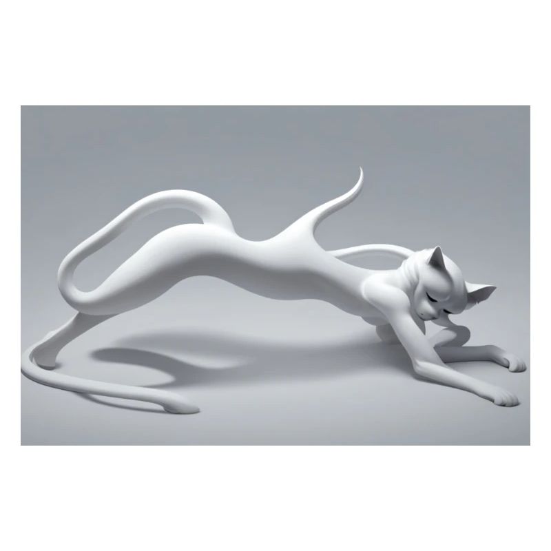 Abstract Cat Artwork