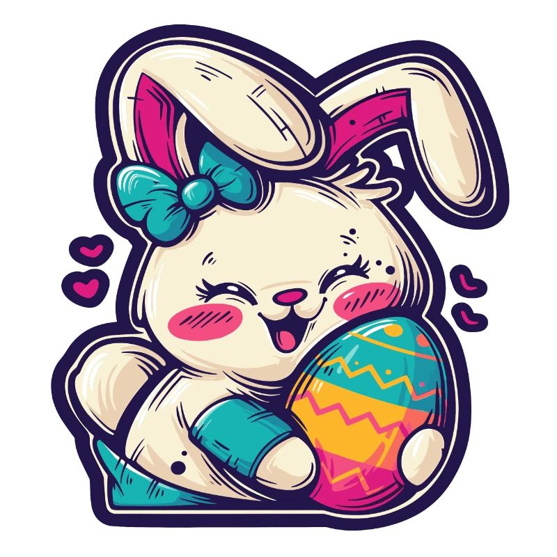 Kawaii Bunny Easter Egg Happy Easter Easter