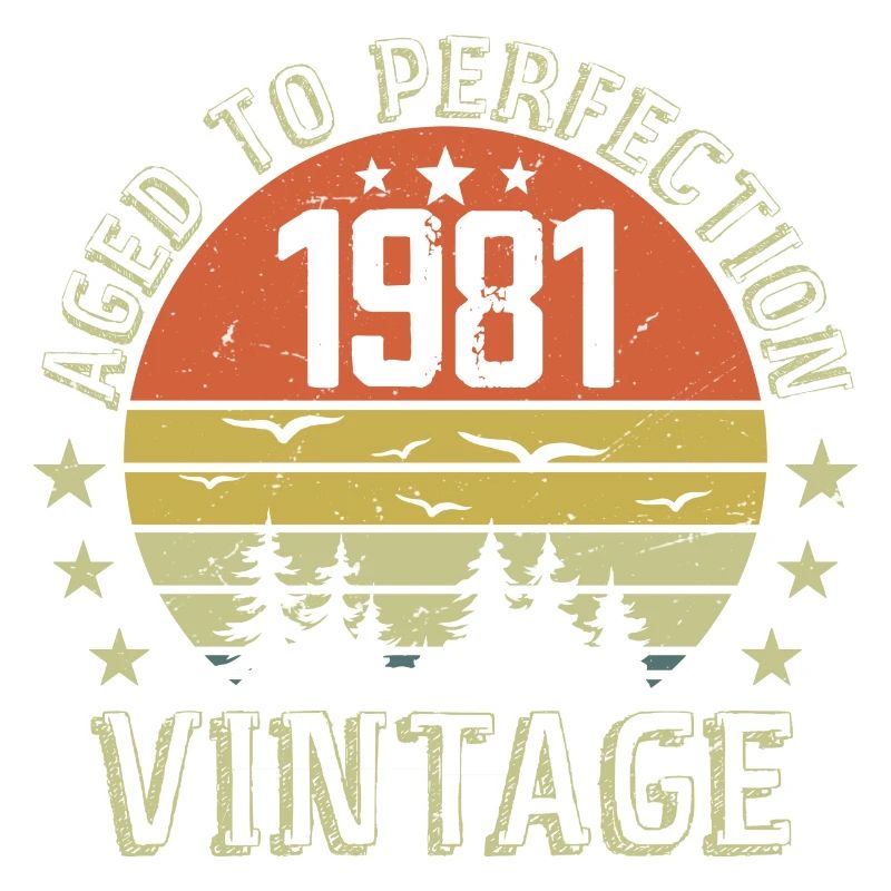 1981 Vintage Né 1981 Cadeau D'anniversaire 1981