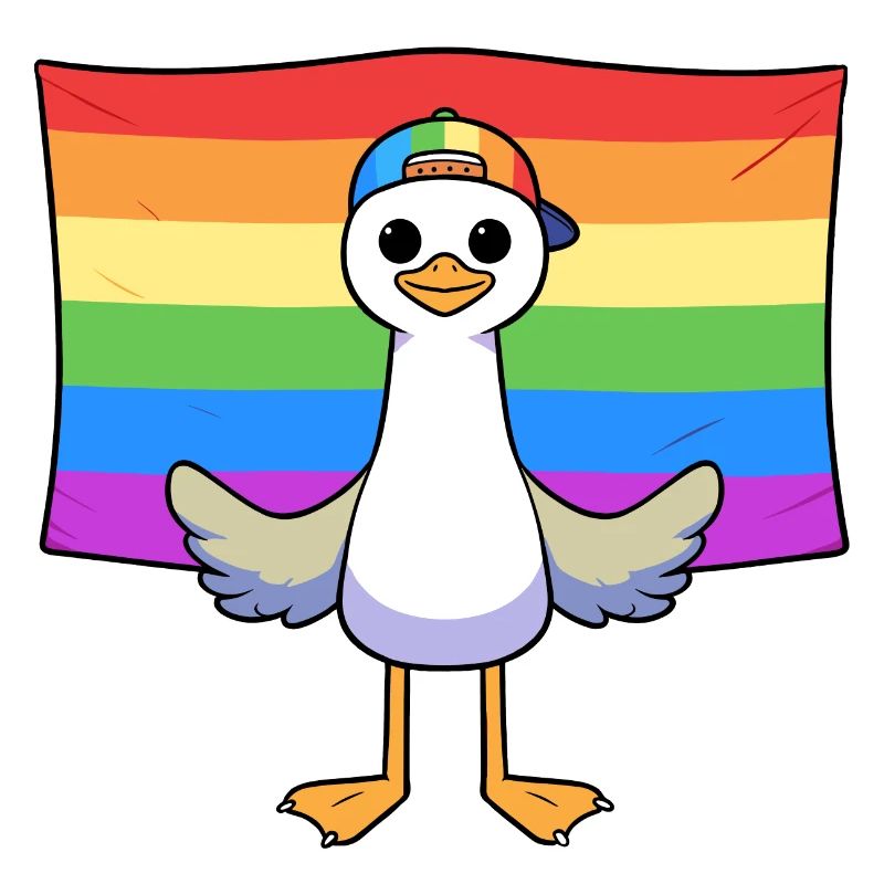 LGBTQIA+ Pride Möwe Cappy Regenbogenfahne