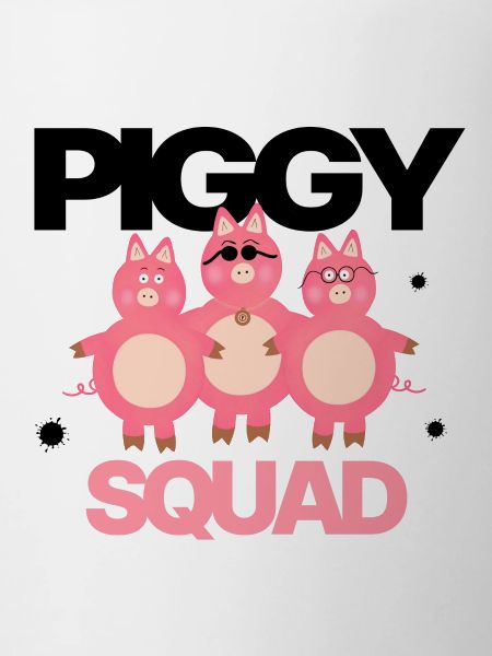 Three pink piggy